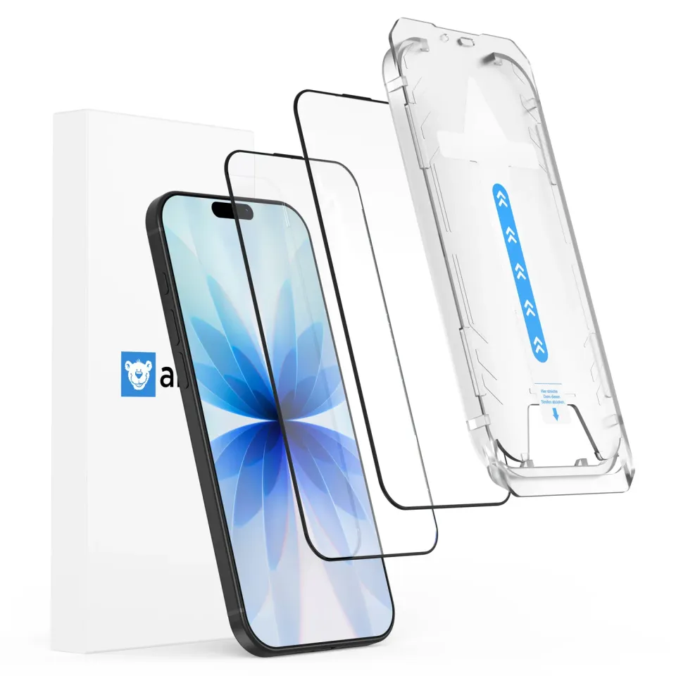 arktis iPhone 17 Panzerglas Displayschutzfolie 2 Stück staubfrei