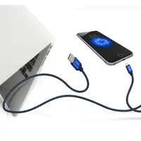 SBS Jeans USB Lightning Ladekabel 1 m Gewebe robust