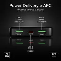 SBS Powerbank 10000 mAh 20W PD 3-fach Laden