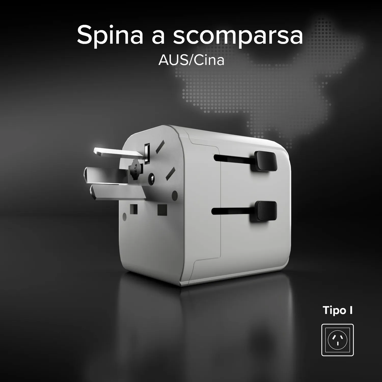 SBS Reiseadapter Universal 2500W USB-A Weltstecker