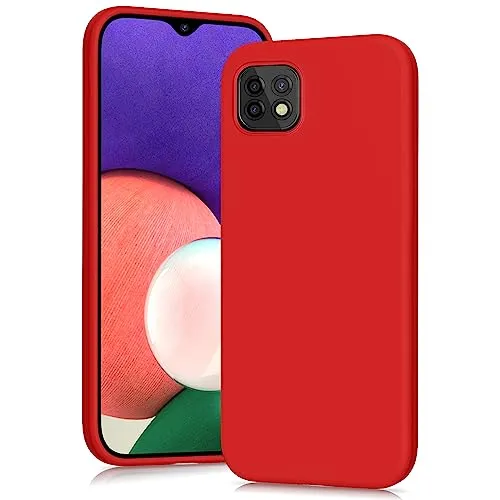 YATWIN Galaxy A22 5G Handyhülle Rot TPU matt