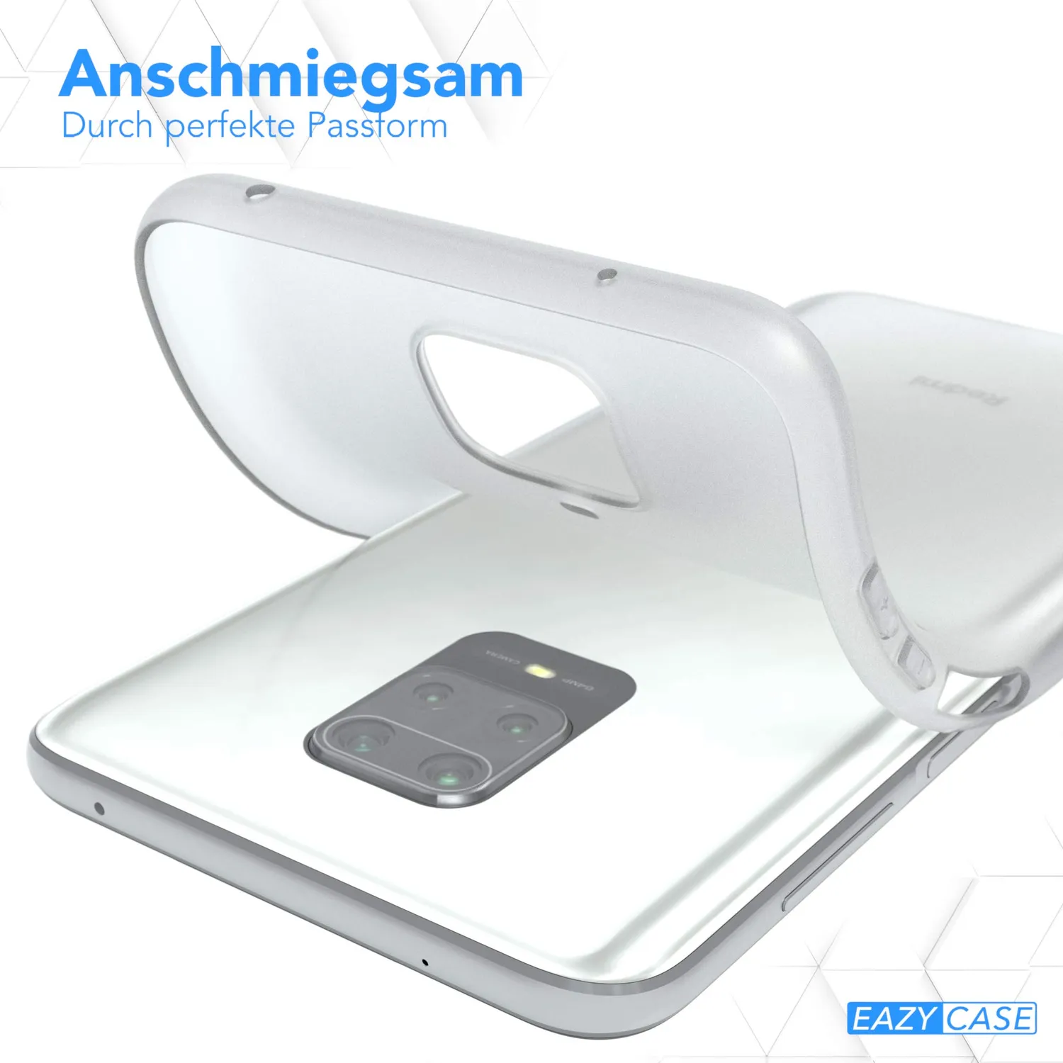 EAZY CASE Redmi Note 9S Silikonhülle Transparent Matt
