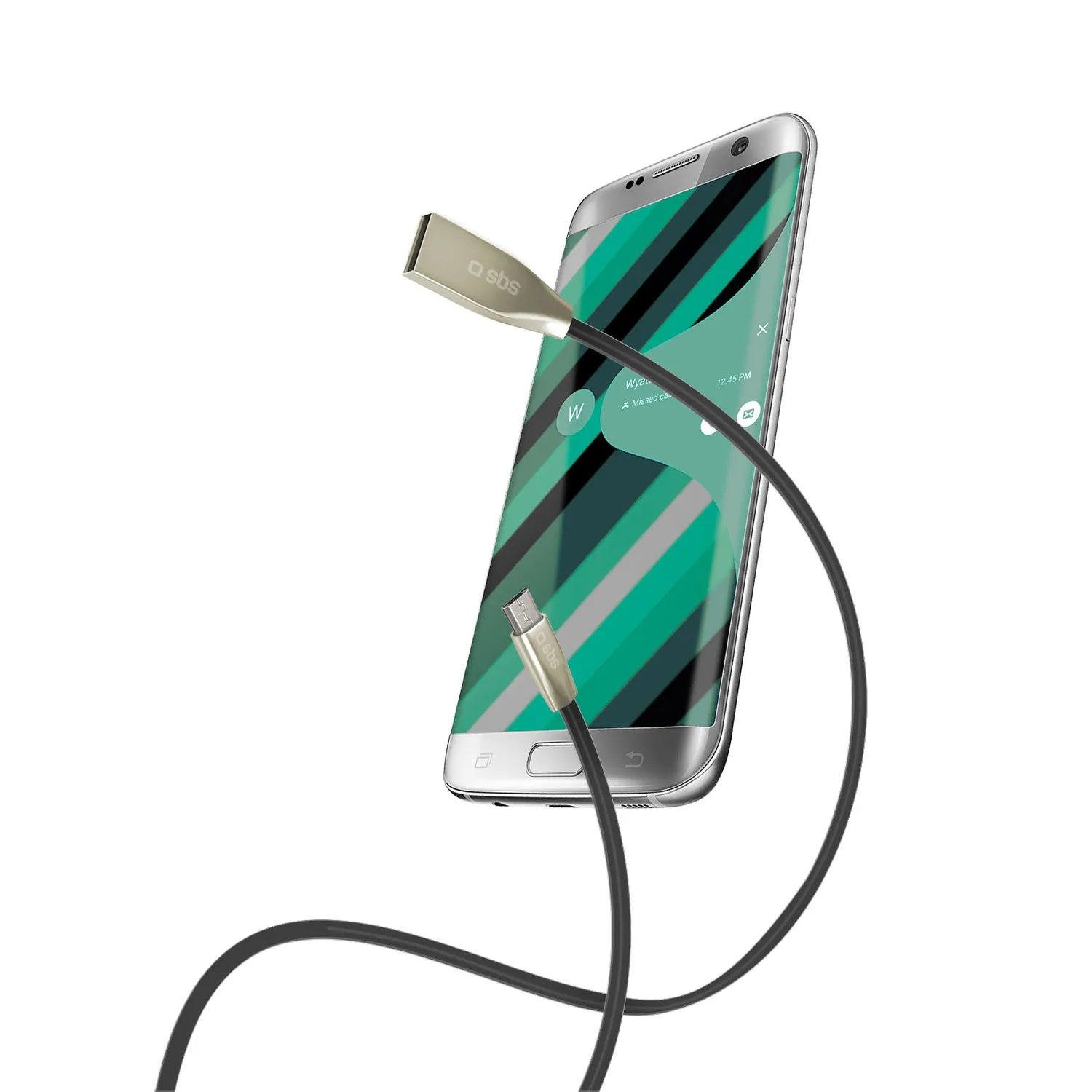 SBS Micro-USB Ladekabel 150 cm Metall unsichtbar
