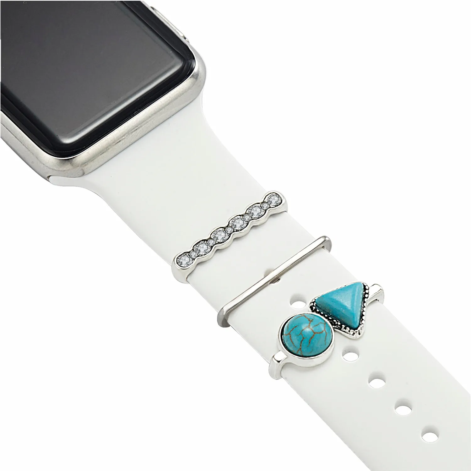 arktisband Opal Apple Watch Charms Silber