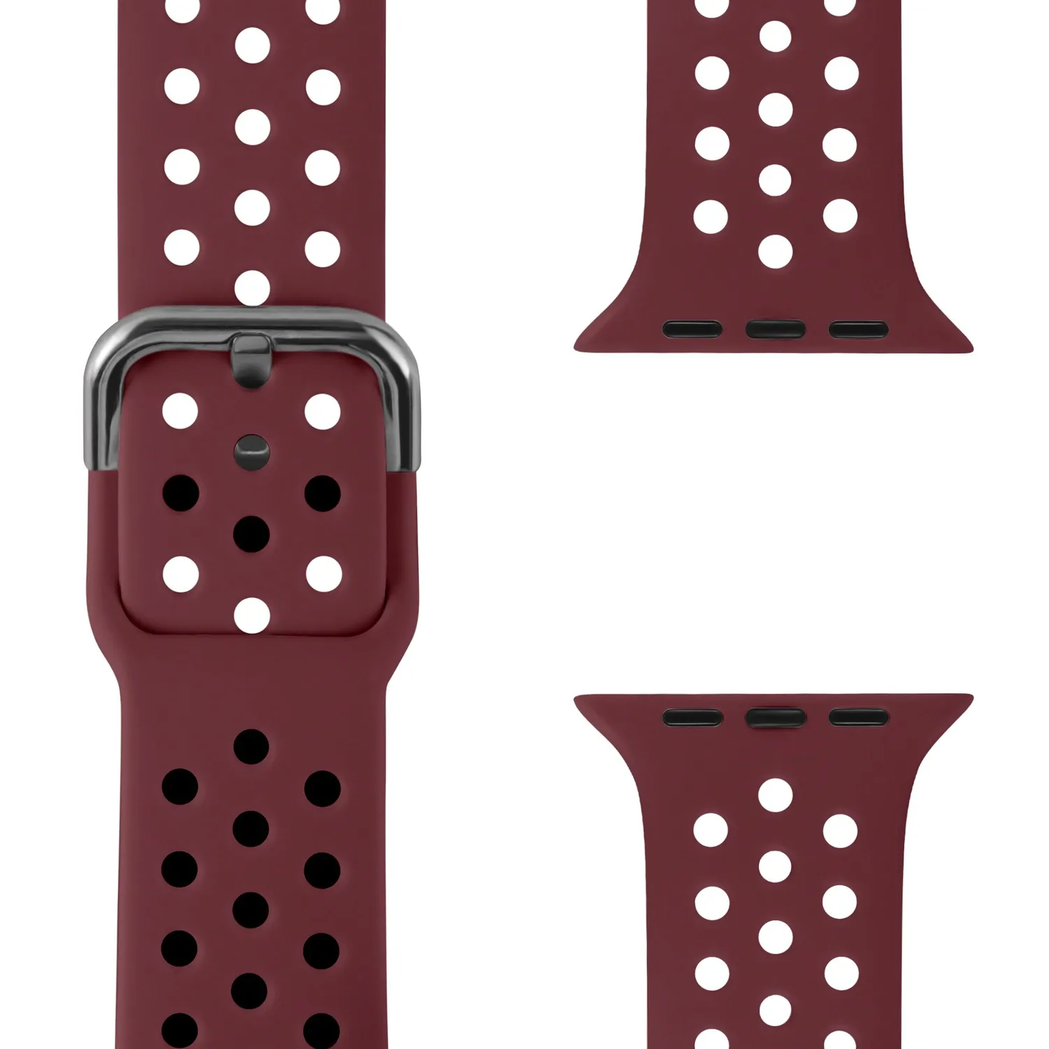 arktisband Nova Apple Watch Armband Silikon schwarz 44mm