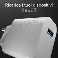 SBS 10W USB Reiseladegerät 2,1A weiss intelligent Laden