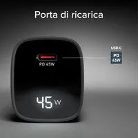 SBS 45W USB-C Ladegerät GaN PD mit Display Schnellladen
