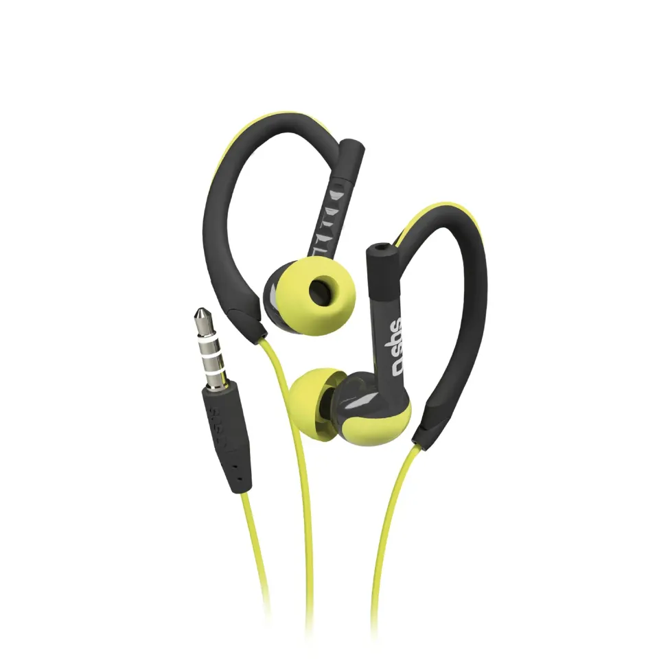 SBS Sport Kopfhörer In-Ear Bügel Gelb Kabel