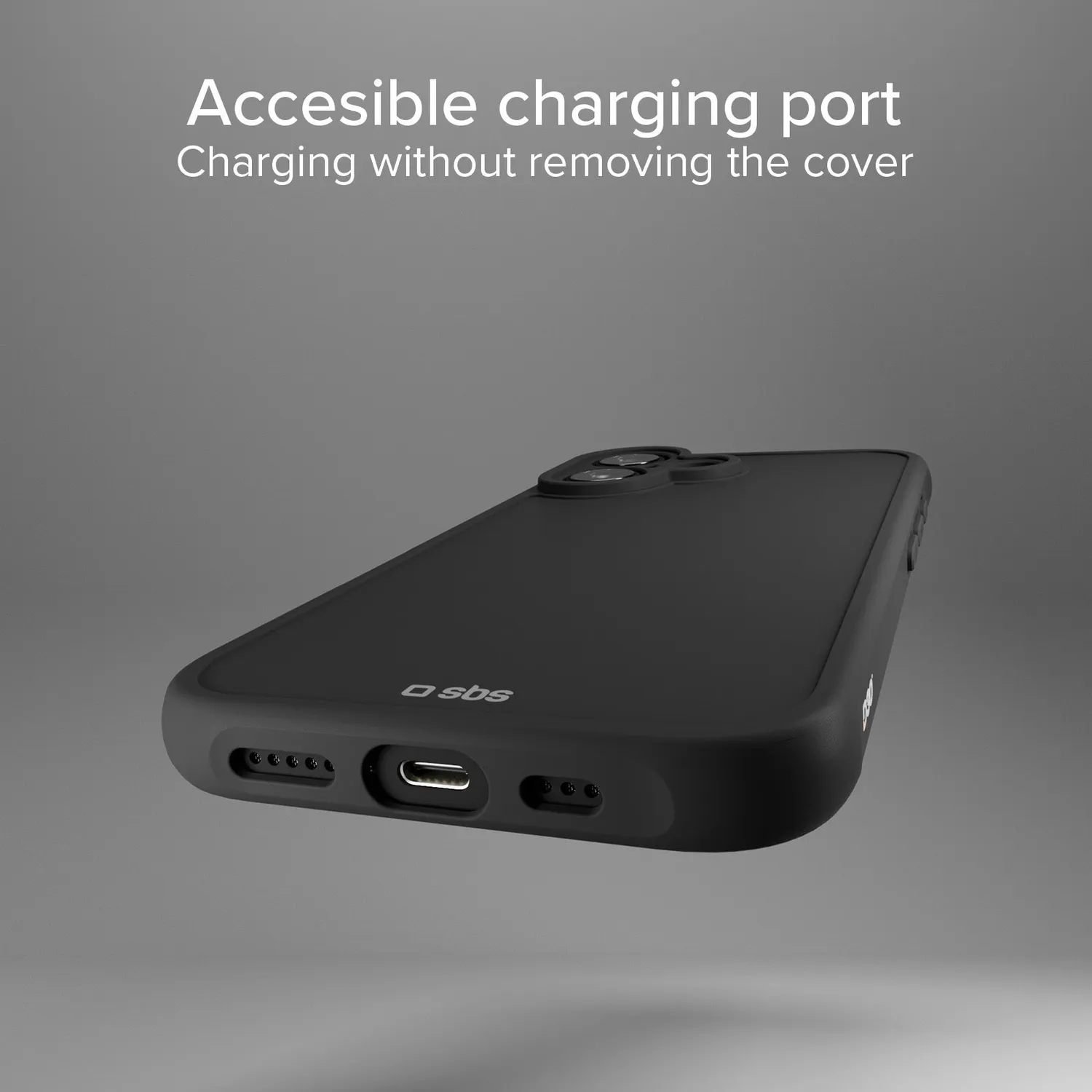 SBS D3O iPhone 16 Plus Handyhülle Schwarz Sturzschutz