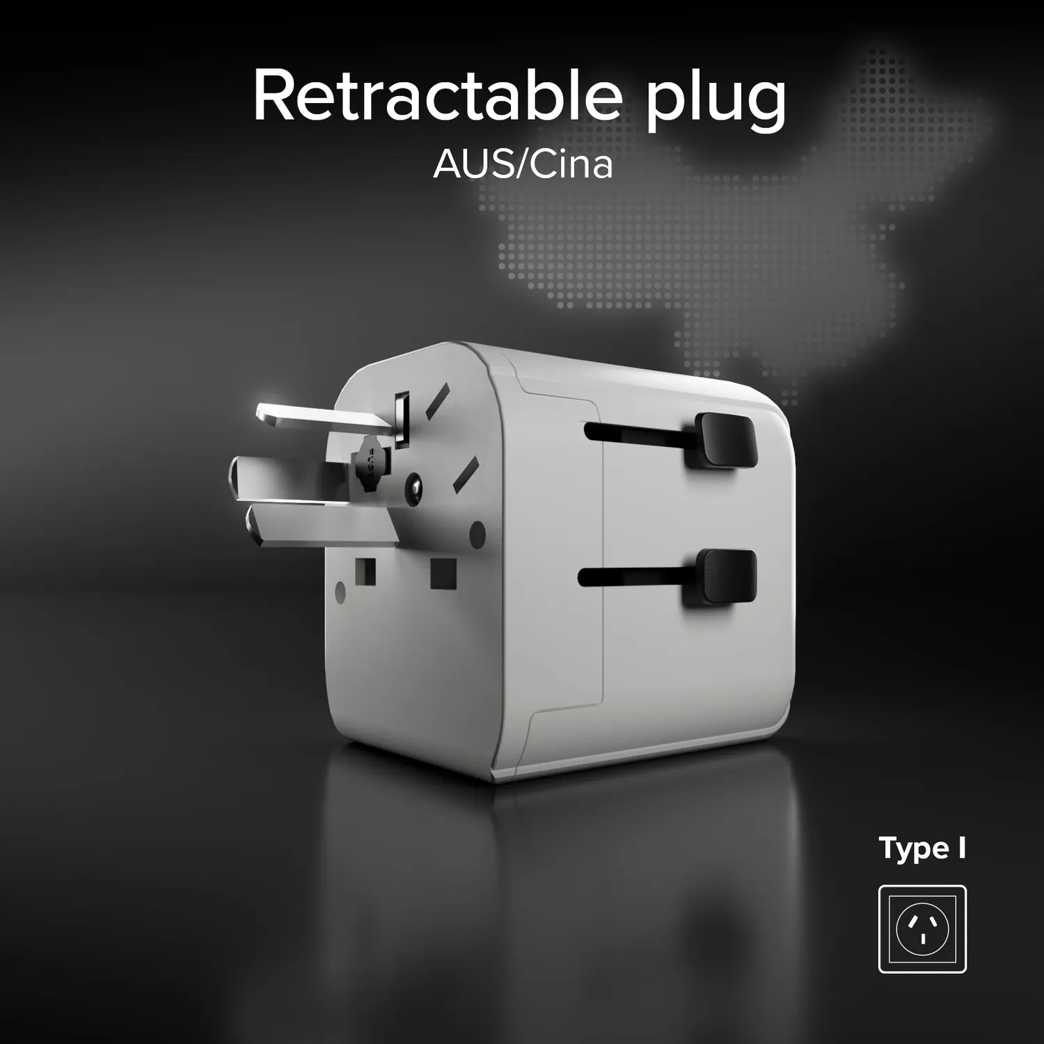 SBS Reiseadapter Universal 2500W USB-A Weltstecker