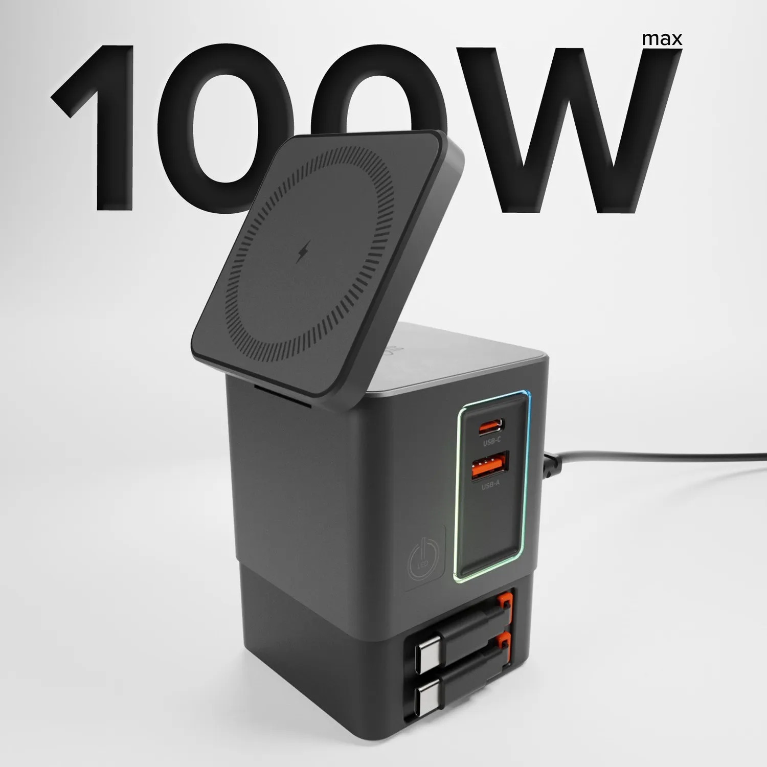 SBS Power Dock Ladestation 6in1 100W MagSafe schwarz
