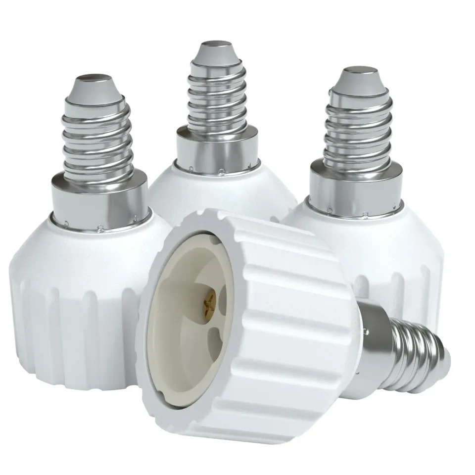 EAZY CASE E14 auf GU10 Adapter Weiß 4er Set LED