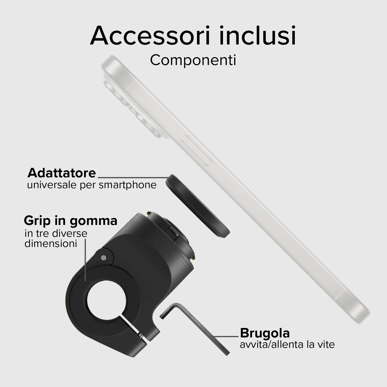 SBS Lock Pro Handyhalterung Fahrrad transparent schwarz