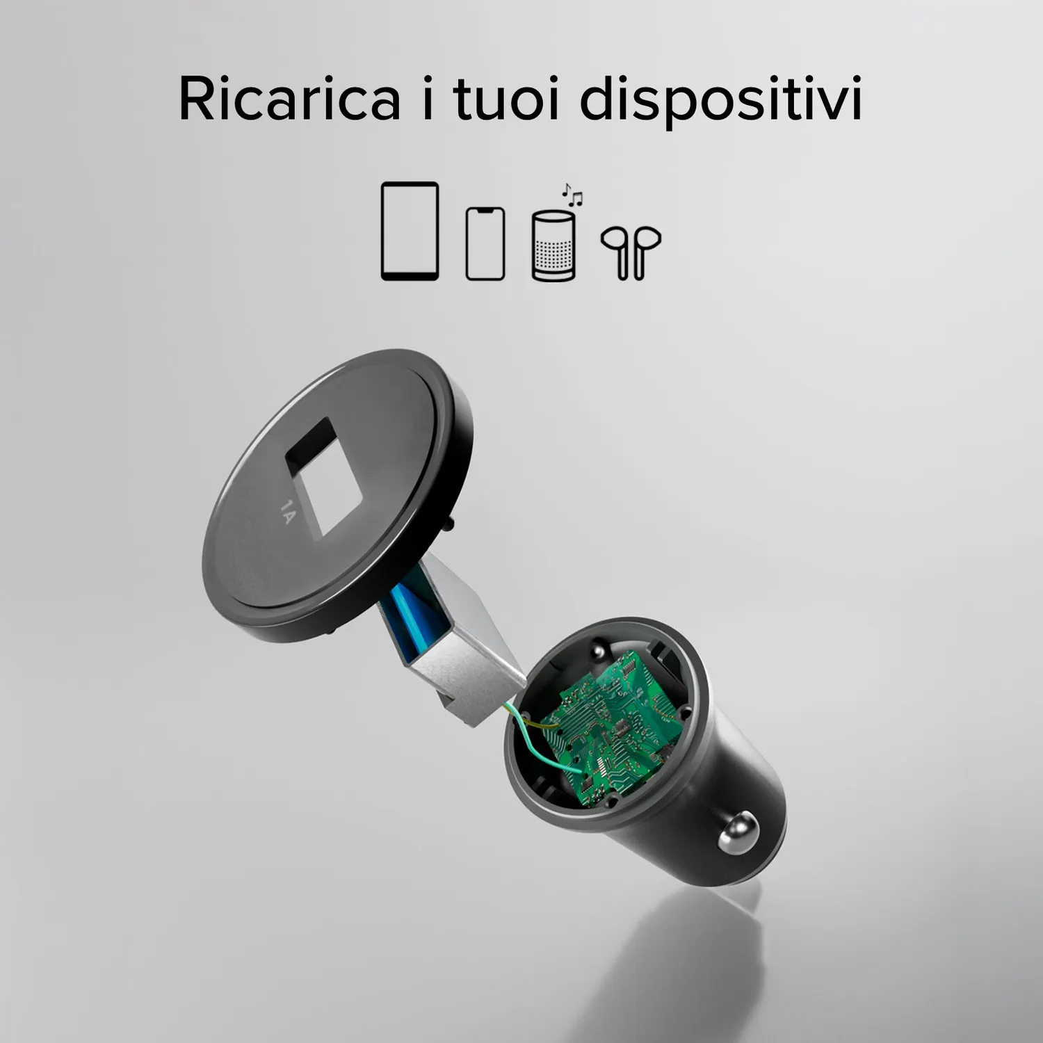 SBS Mini Auto Ladegerät 5W USB-A 1A für Zigarettenzünder