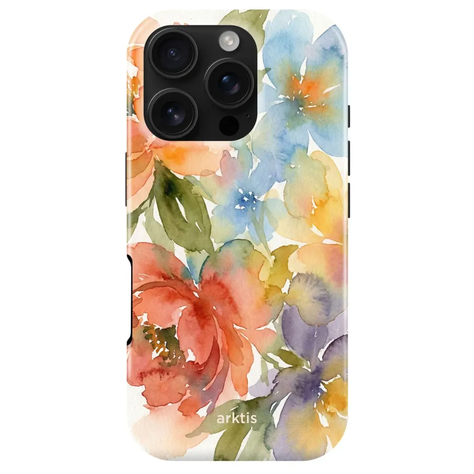 arktis iPhone 16 Pro Max Hülle Floral mit MagSafe