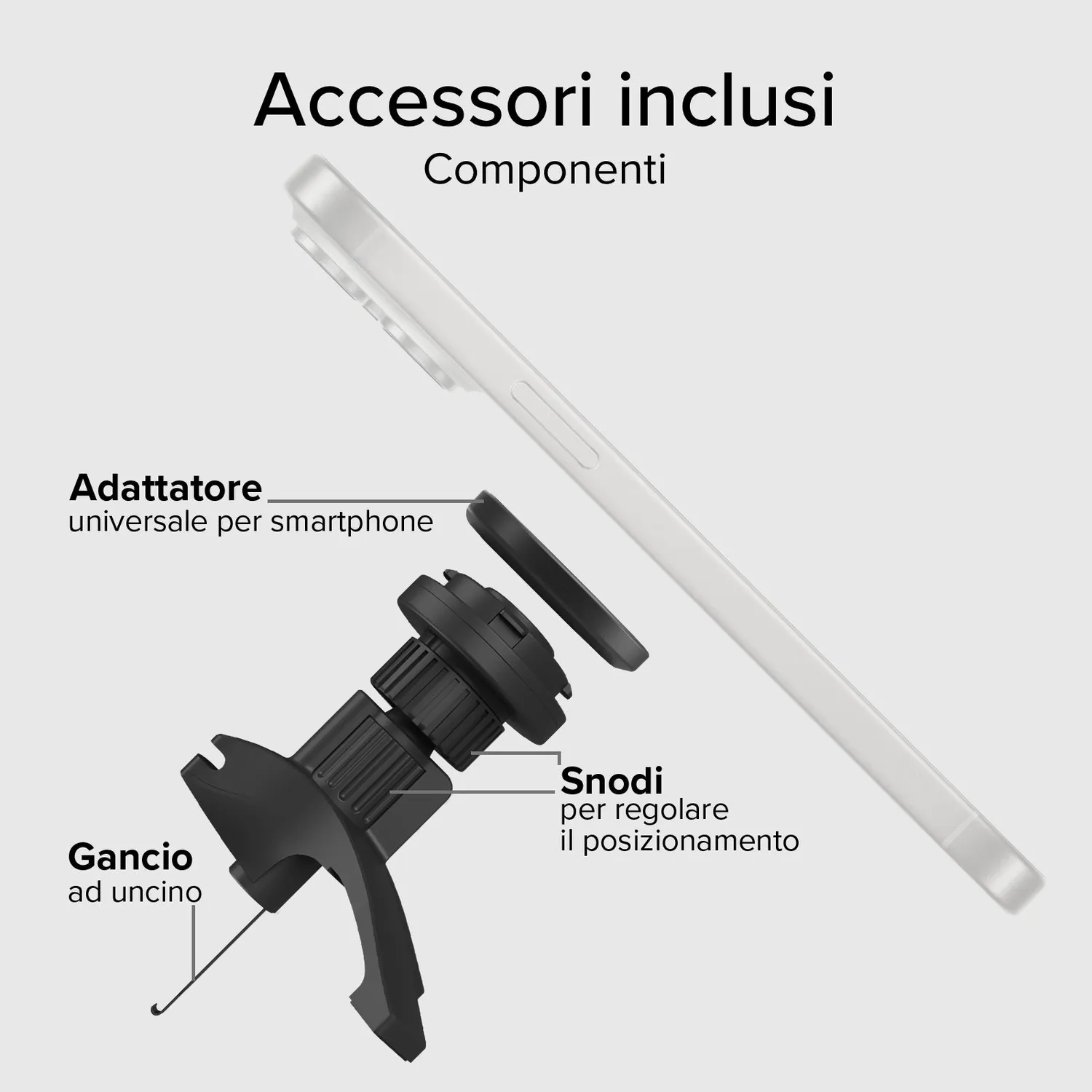 SBS LockPro Autohalter Lüftung Handy 360° drehbar