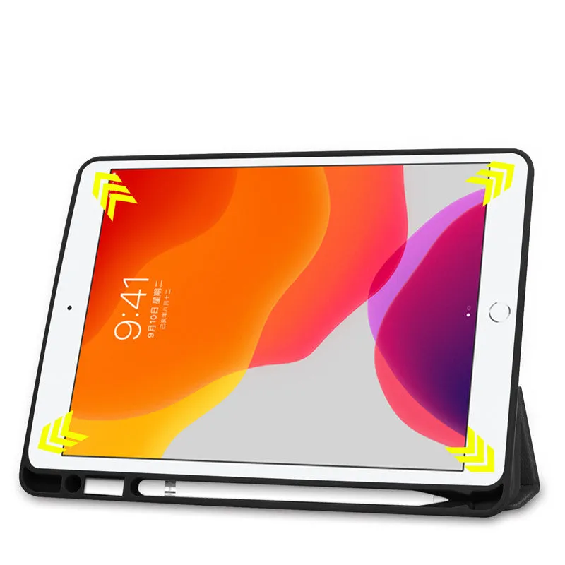 arktis PREMIUM SmartCase iPad 10,2 Zoll Hülle Schwarz Pencil-Halter