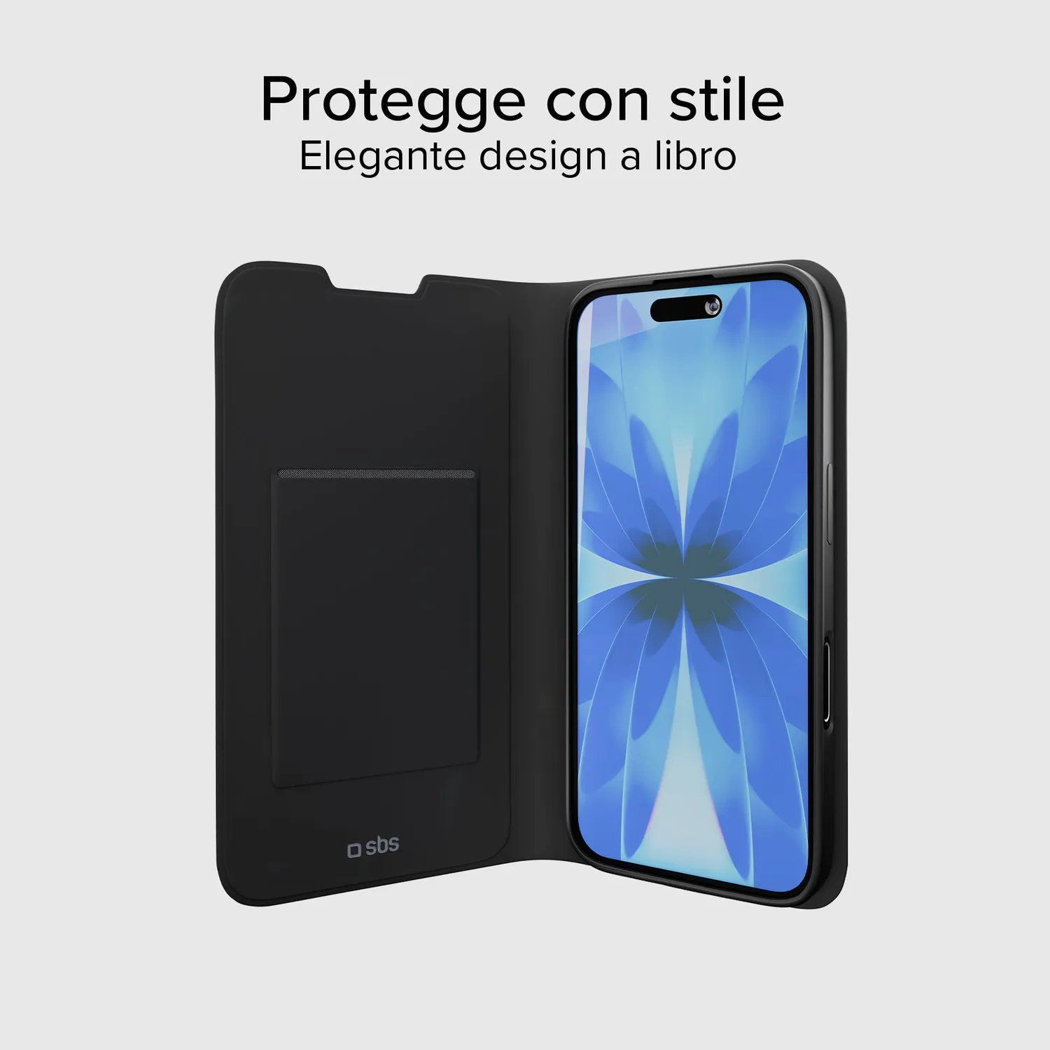 SBS Wallet Smooth iPhone 17 Bookcover Schwarz Stand