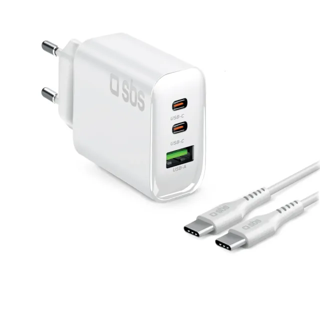 SBS 140W Ladegerät MacBook Set 2m USB-C Kabel
