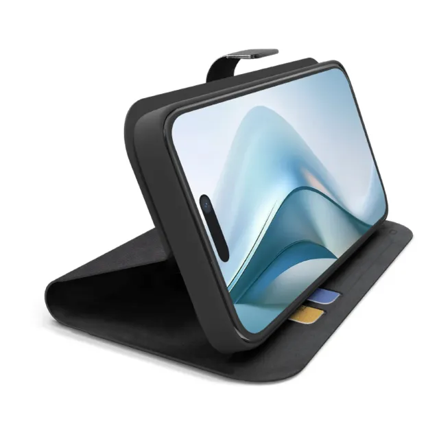 SBS Wallet Smooth Bookcover iPhone Air schwarz Stand