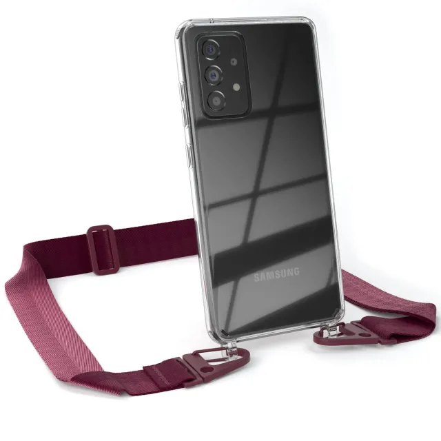 EAZY CASE Galaxy A52/A52s Handykette Transparent Beere