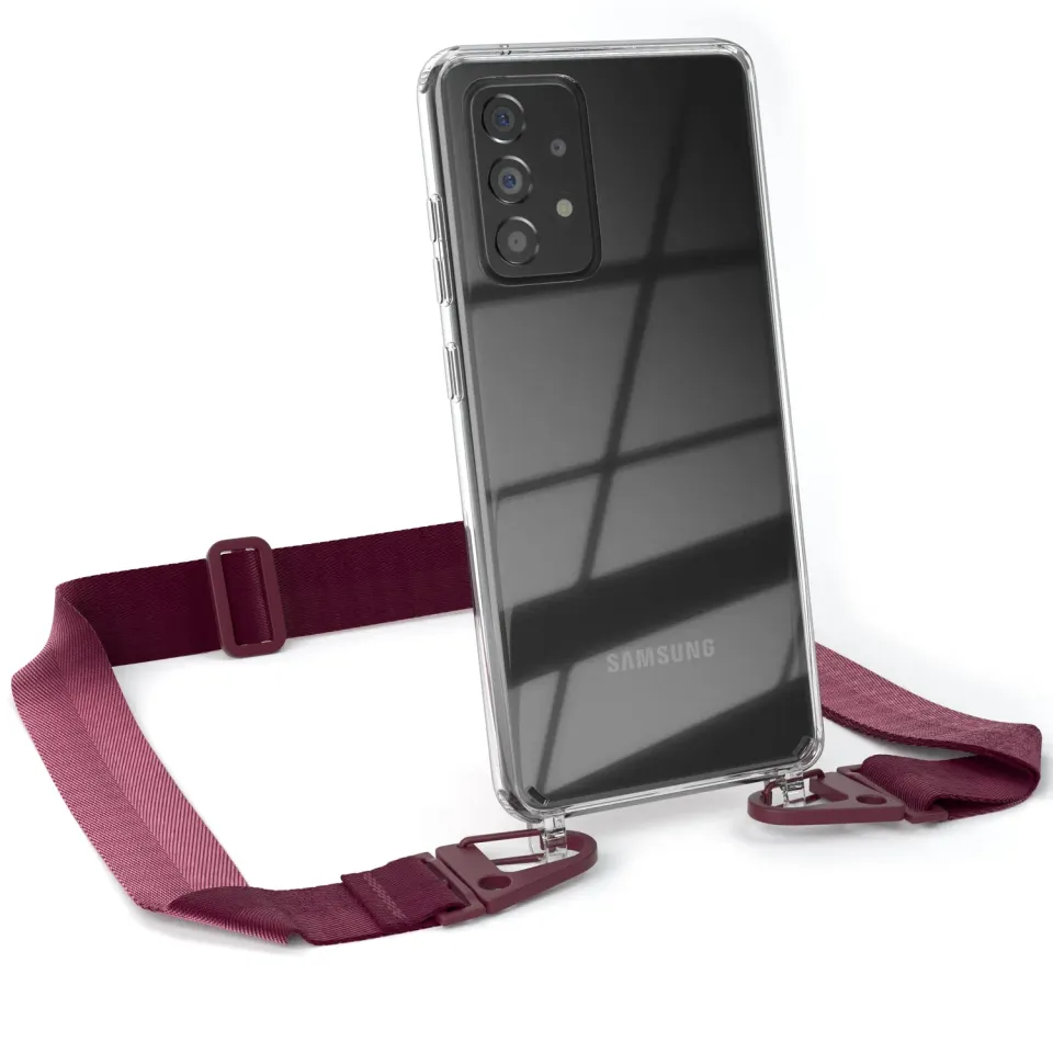 EAZY CASE Galaxy A52/A52s Handykette Transparent Beere
