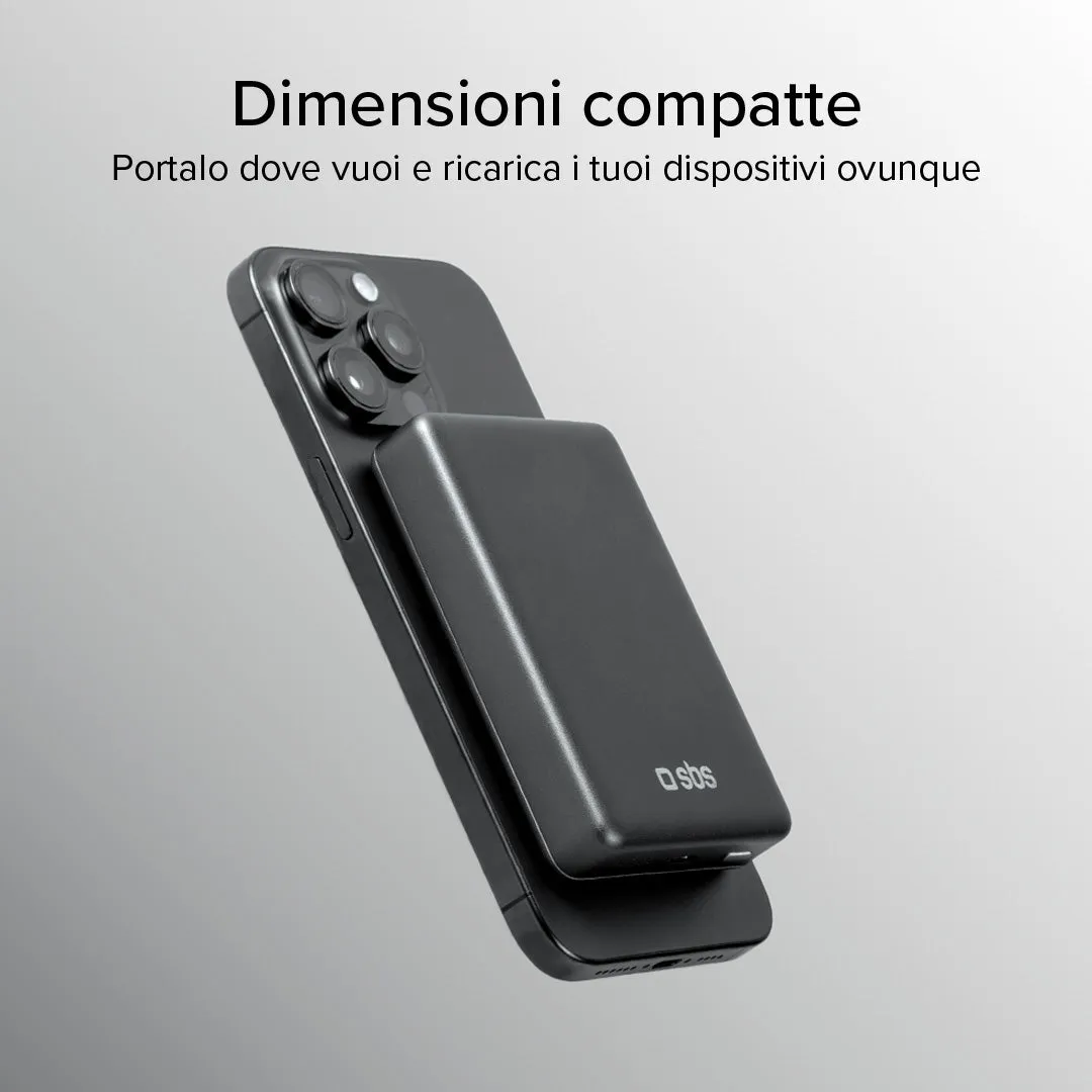 SBS Powerbank 10000 mAh magnetisch kabellos