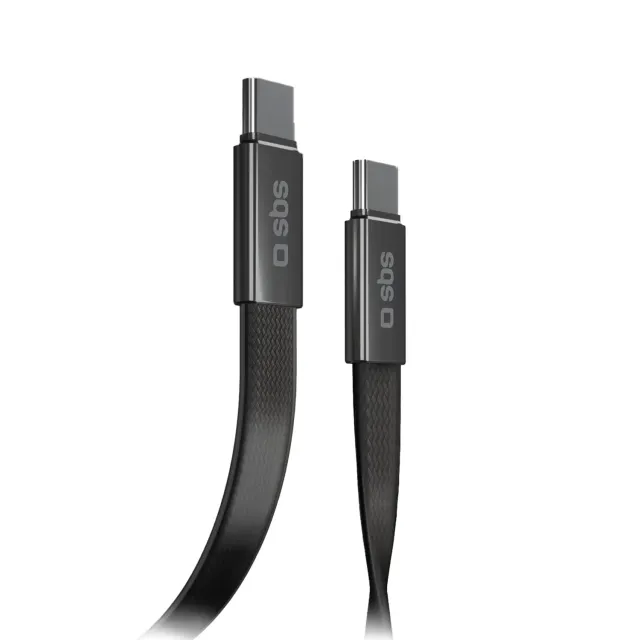 SBS USB-C 2.0 Ladekabel 1m Schwarz 60W Schnellladung