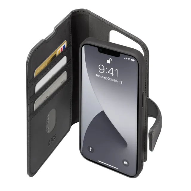 SBS Book iPhone 13 Pro Hülle schwarz magnetisch