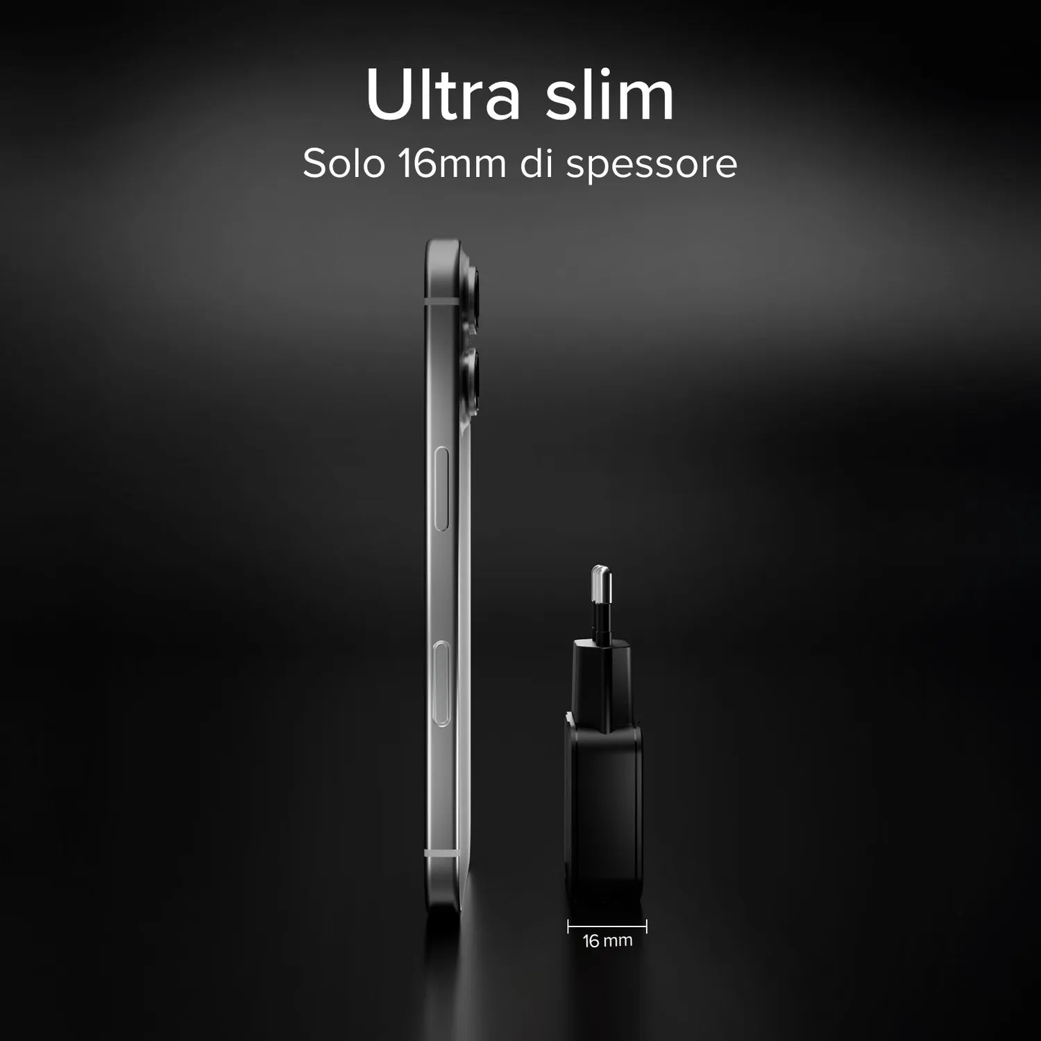 SBS 30W Ultra Slim Wand-Ladegerät USB-C USB-A PD
