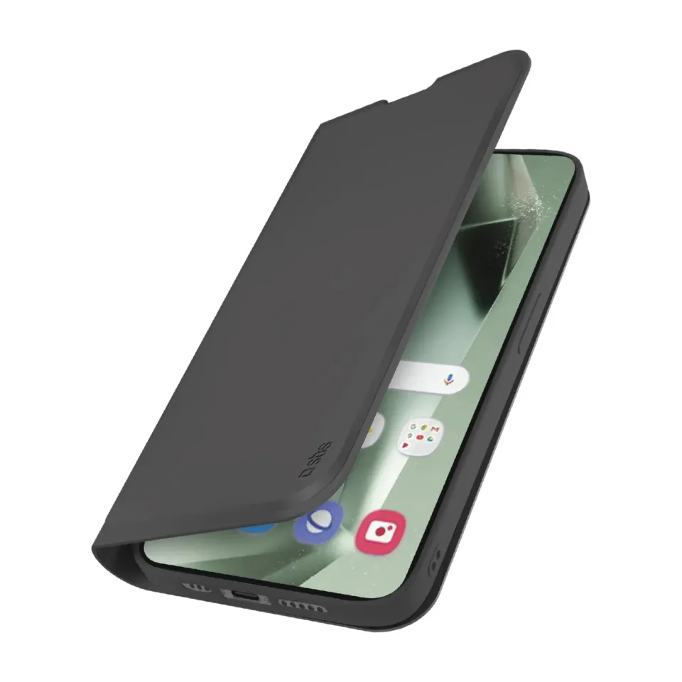 SBS Wallet Smooth Samsung Galaxy S24 FE Hülle schwarz Stand