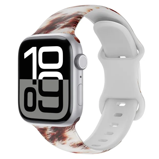 arktisband Kuhfell Braun Apple Watch Armband Silikon