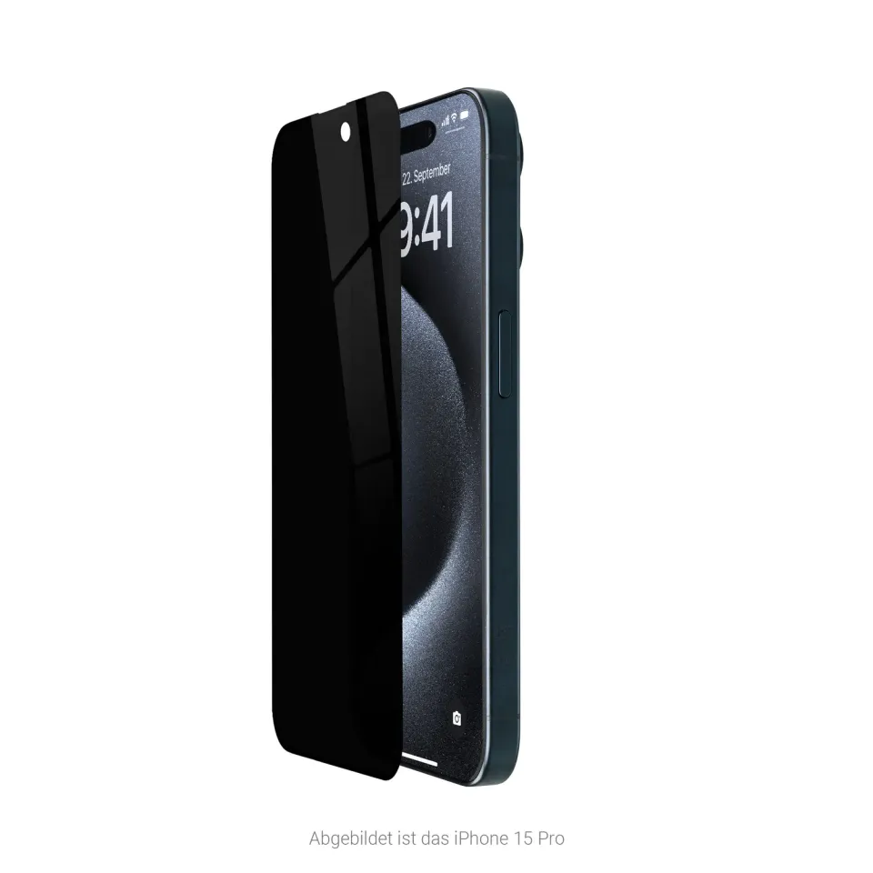 Artwizz PrivacyGlass iPhone 16 Pro Panzerglas Blickschutz