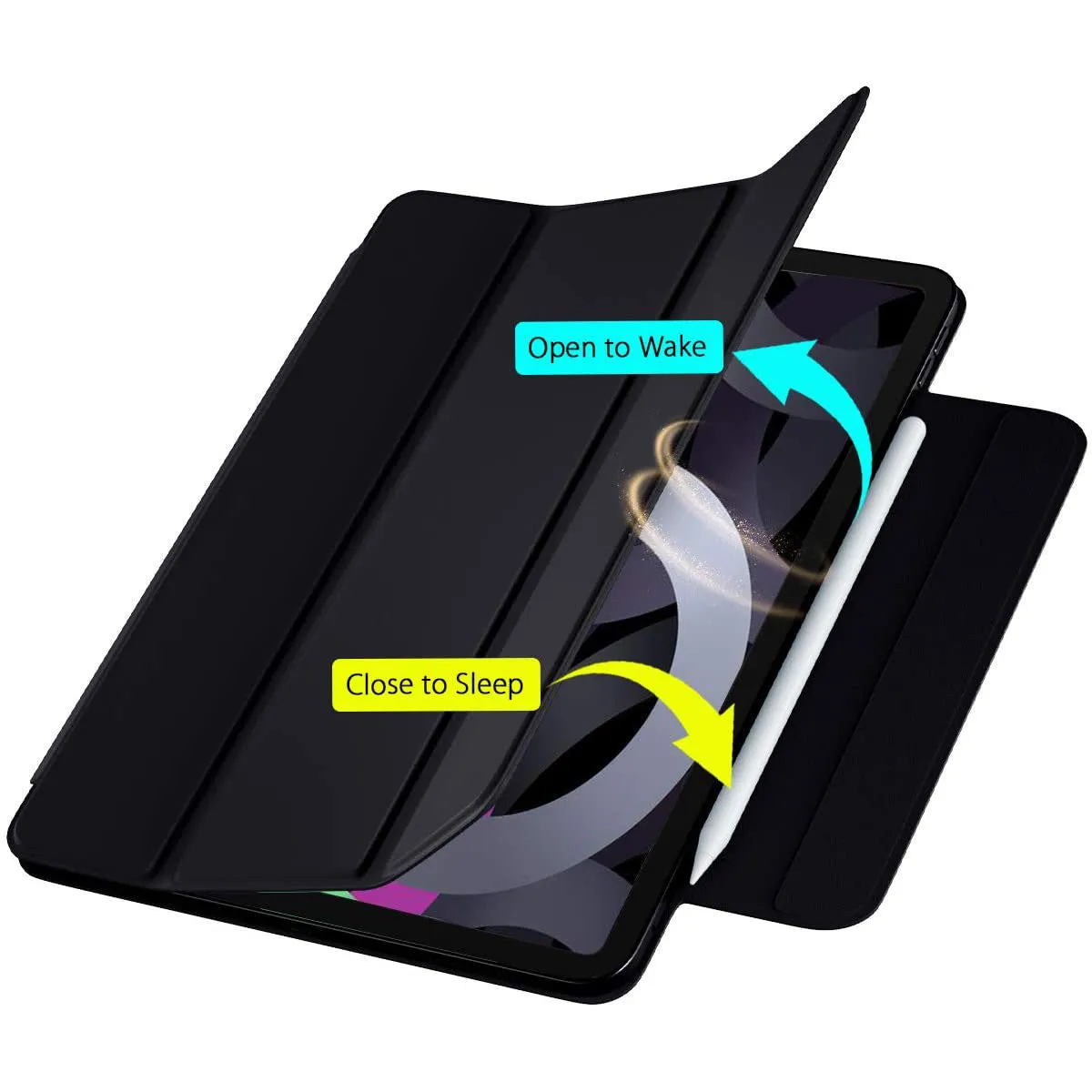 arktis Smart Case 2.0 iPad-Hülle iPad Air 10,9 Schwarz Pencil-Schutz