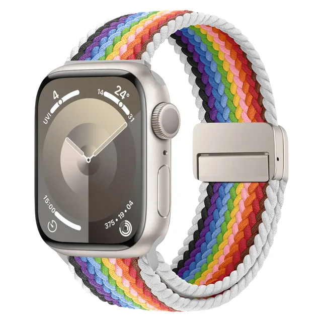 arktisband Apple Watch Armband Casual Rainbow 44mm gefl.