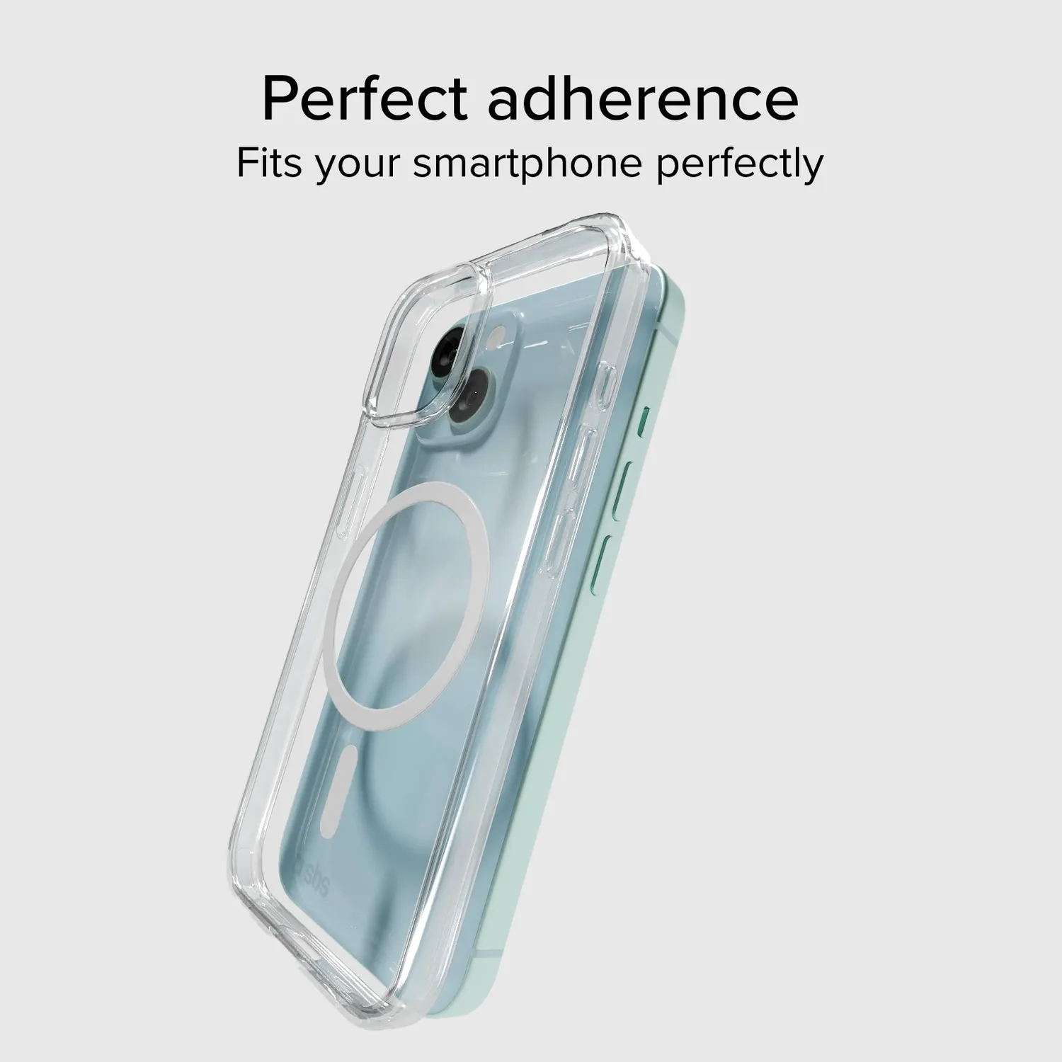 SBS Light Mag iPhone 14 13 Hülle transparent MagSafe