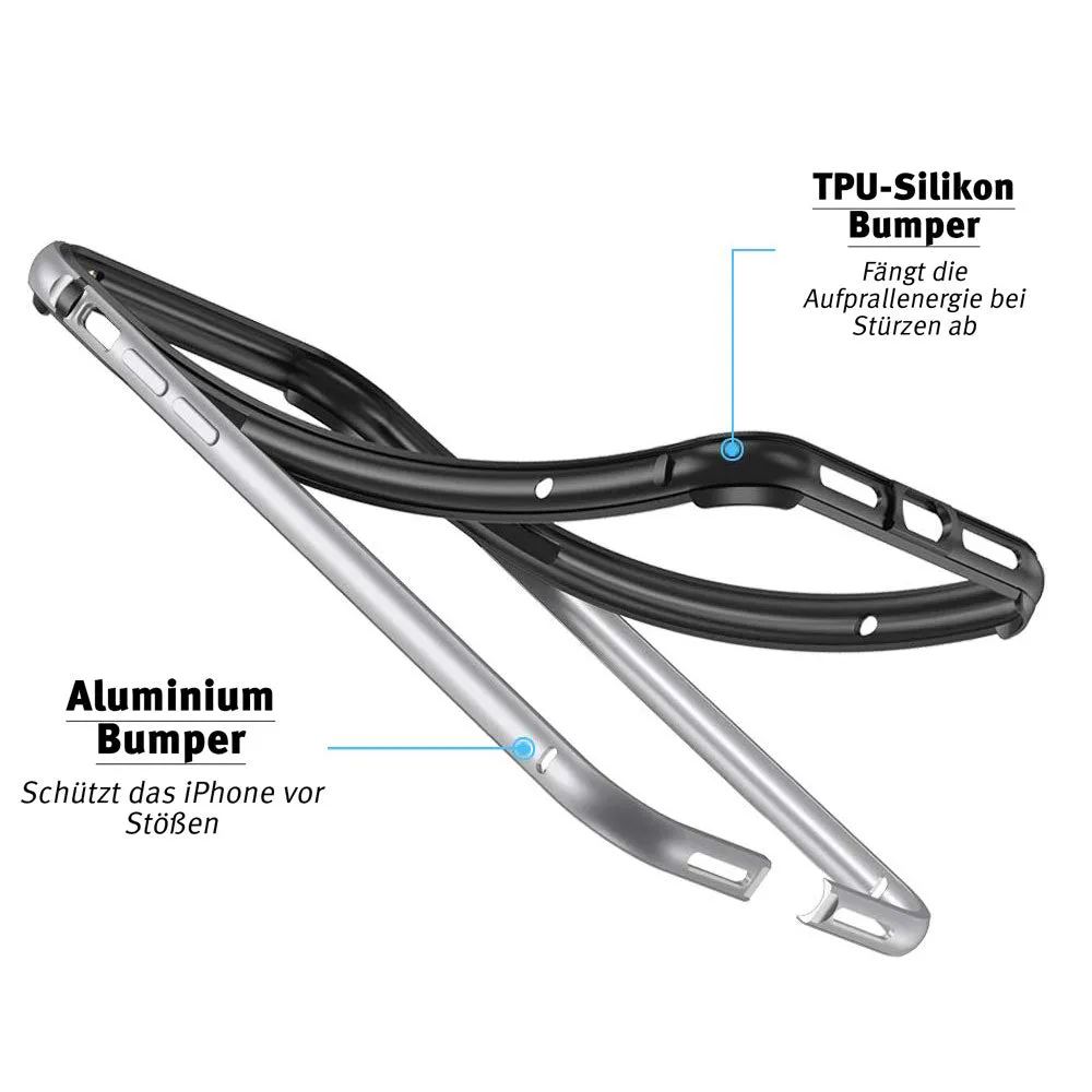 arktis AirZERO Alu Bumper iPhone 14 Hülle Silber