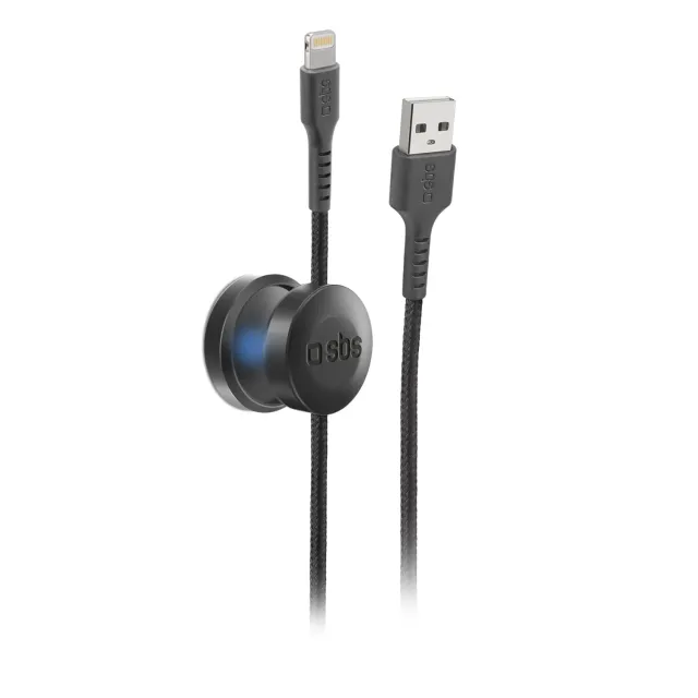 SBS USB-Lightning Kabel 2m Magnethalter MFi
