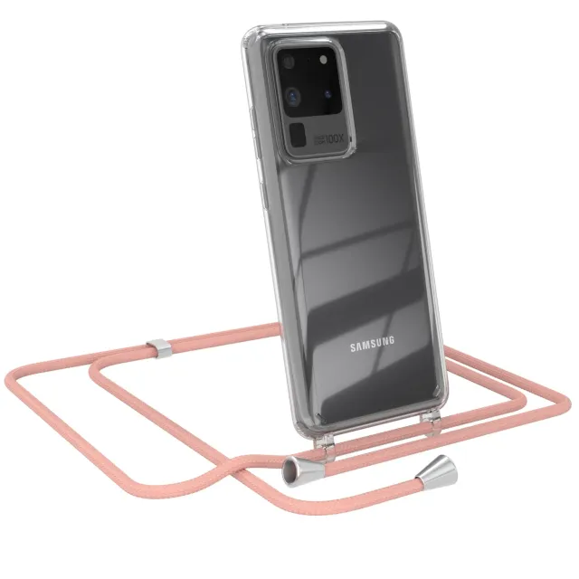 EAZY CASE Galaxy S20 Ultra Handykette Alt Rosa Silber