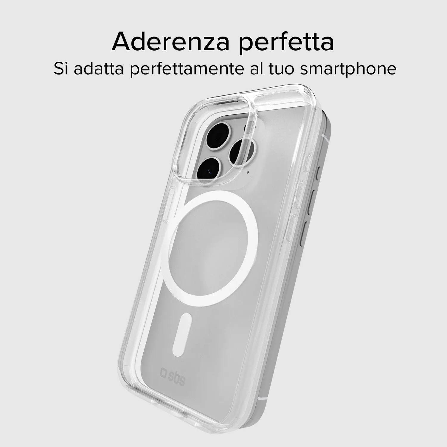 SBS iPhone 15 Pro Max Hülle transparent MagSafe
