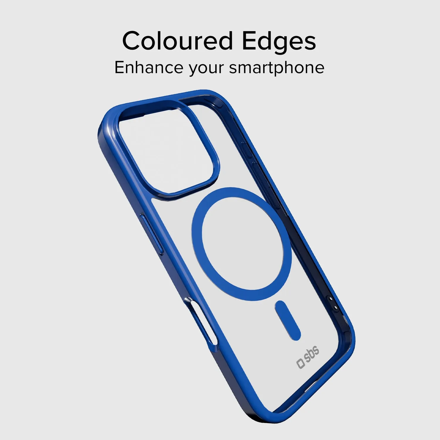 SBS iPhone 16 Pro Hülle MagSafe transparent Blau
