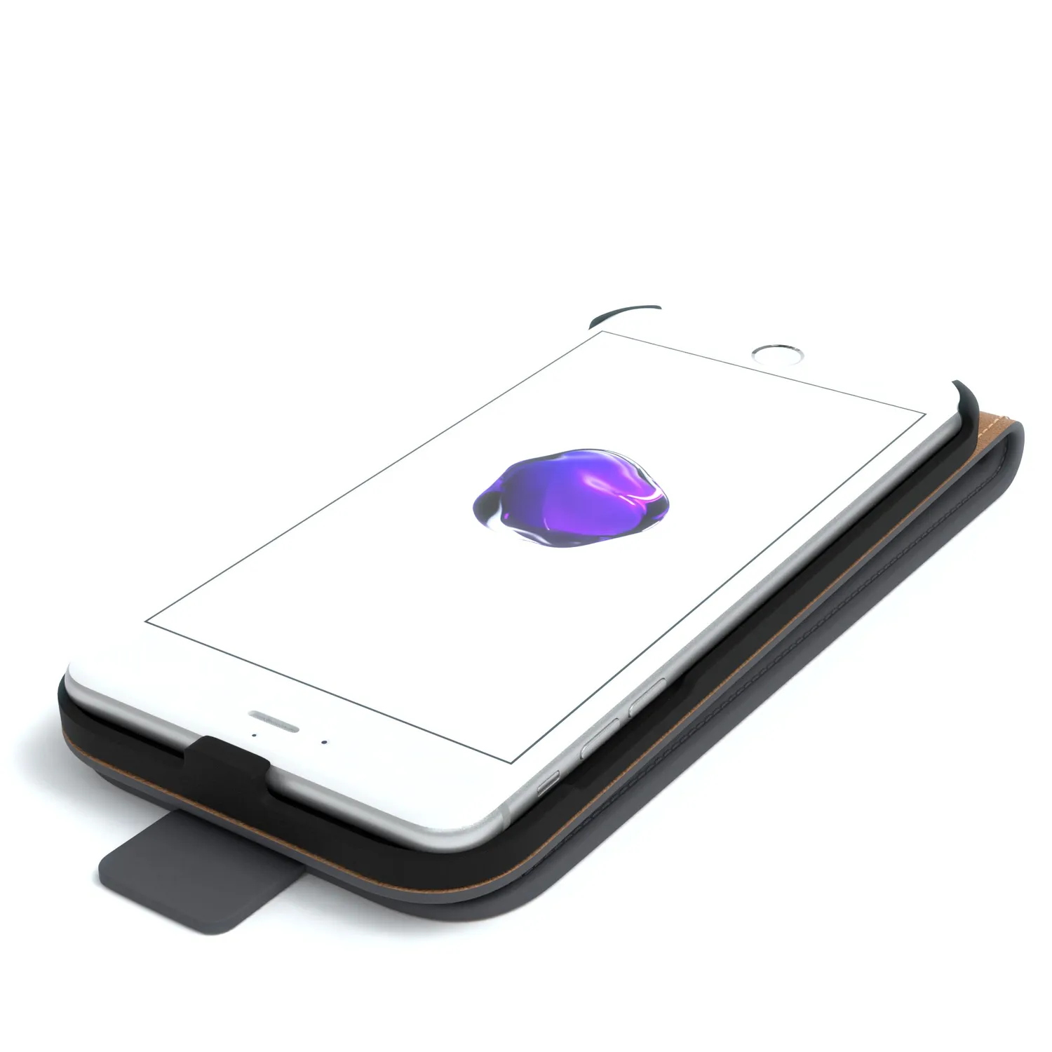 EAZY CASE Klapphülle für iPhone 7 Plus / 8 Plus Anthrazit