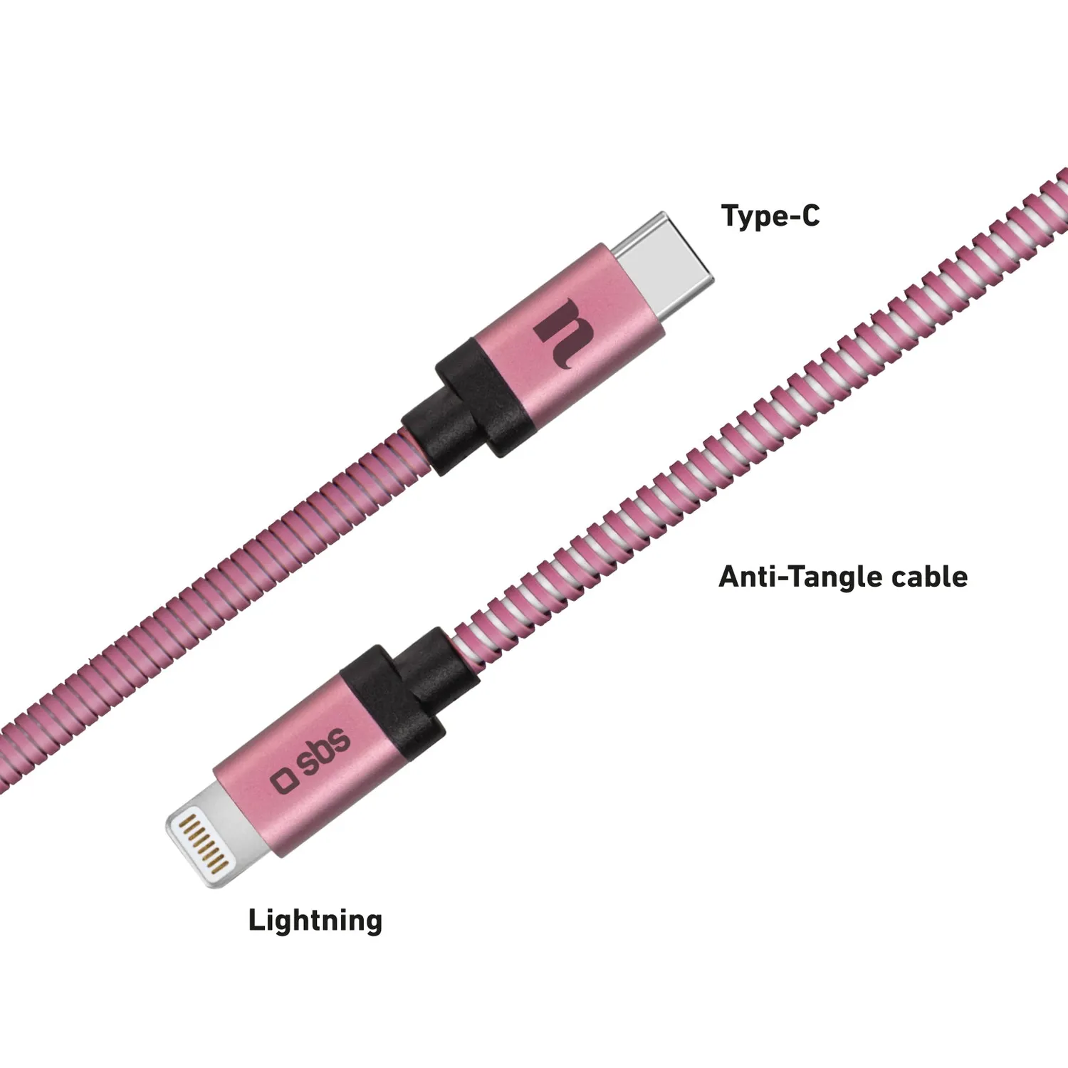 SBS Taormina Lightning-USB-C Kabel Hellblau 1m PD