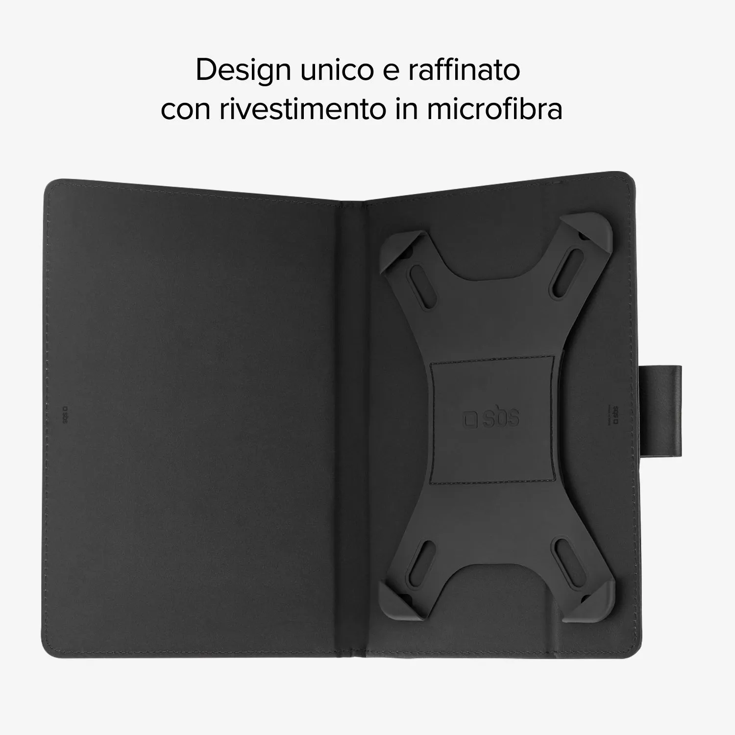 SBS Book Case Tablet-Hülle bis 11 Zoll mit 360° Stand schwarz