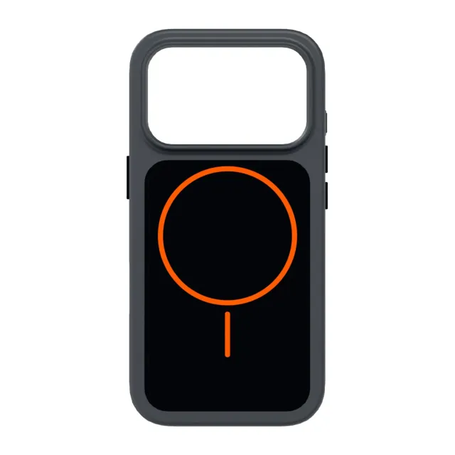 SBS Core D3O MagSafe Hülle iPhone 17 Pro Orange-Schwarz