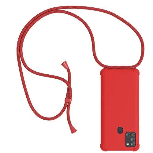 EAZY CASE Galaxy A21s Handykette Rot Silikon
