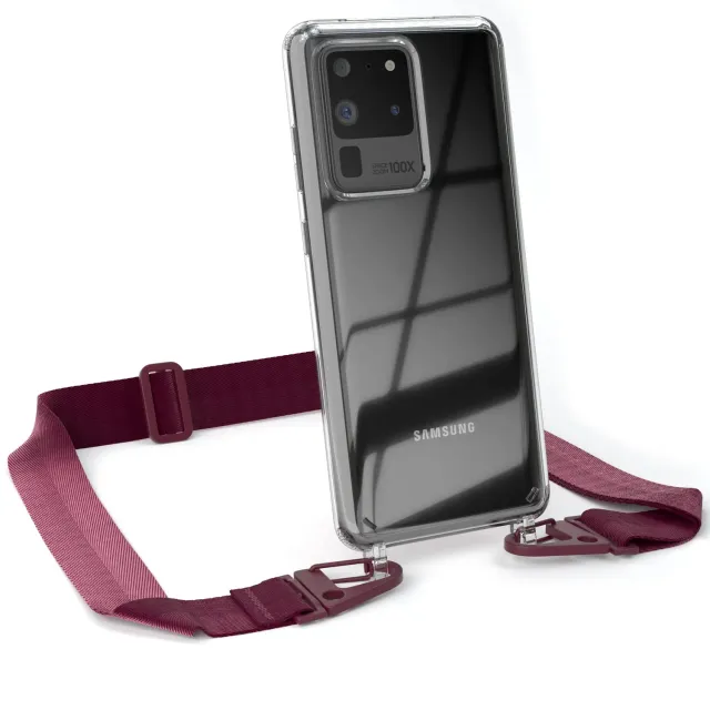 EAZY CASE Galaxy S20 Ultra Handykette Beere transparent Air Bumper