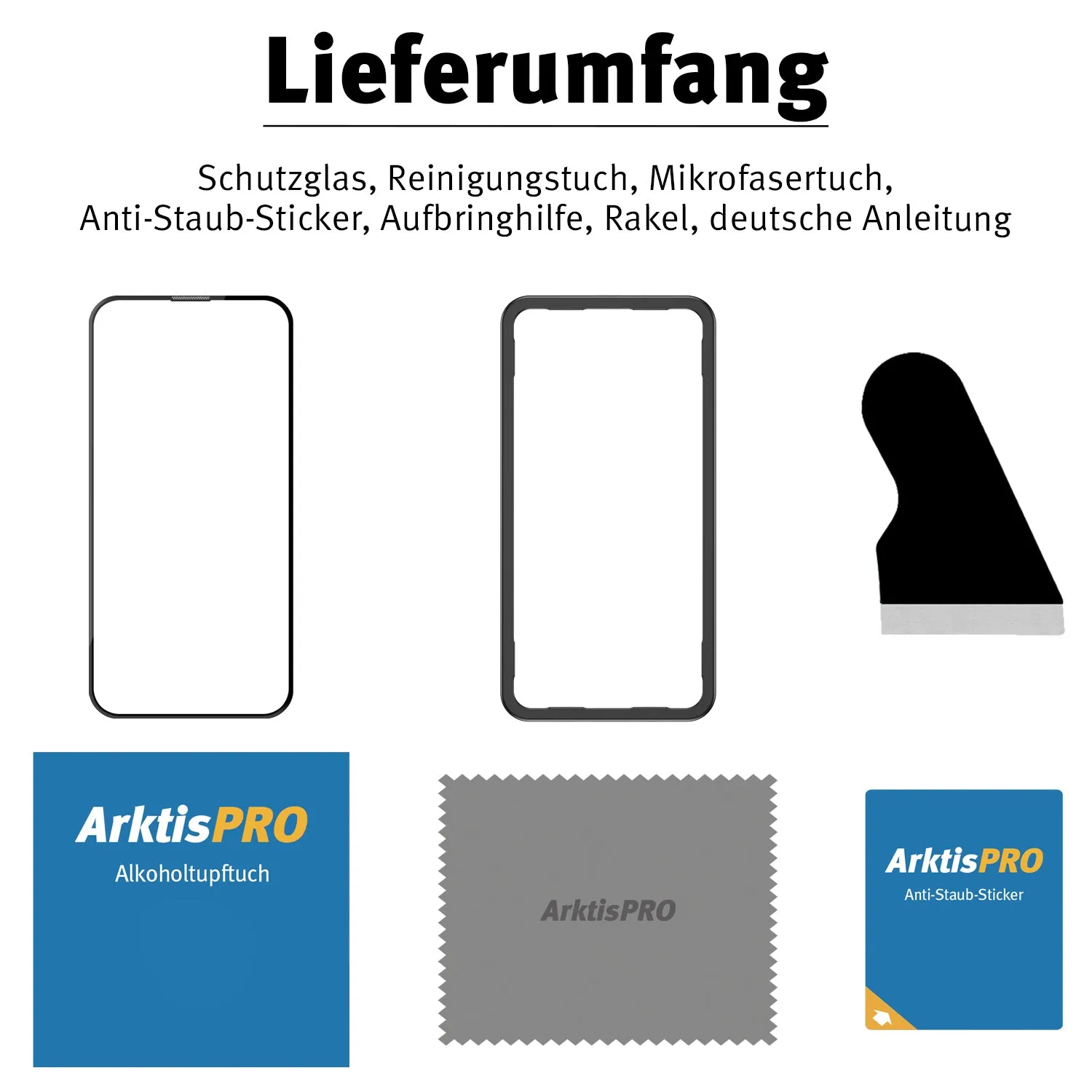 arktis FULL COVER Panzerglas iPhone 15 Plus 9H hüllenfreundlich