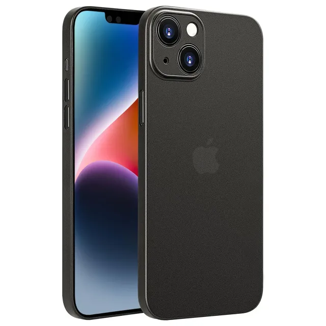 arktis iPhone 14 Hülle ULTRADÜNN Schwarz-Transparent