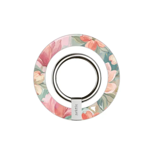 arktis Pastel Flowers MagSafe Ringhalter Silber Ständer
